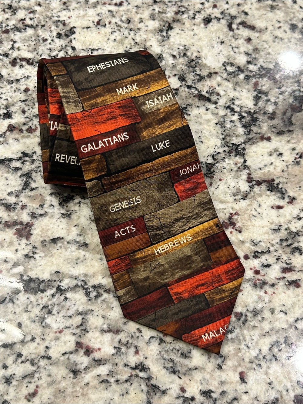 Larson Firm Foundation Men’s Scripture Men's Tie Silk Bible Books Christian‎ 56”